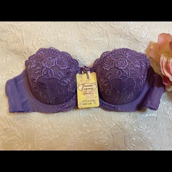 🎀Beaute express sexy push up lace Bra set of 2 Size :34B - Picture 11 of 11